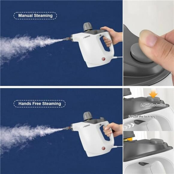 Handheld Steam Cleaner 16 Piece Set for Bathroom Car Home Grease Cleaning - Picture 4 of 7
